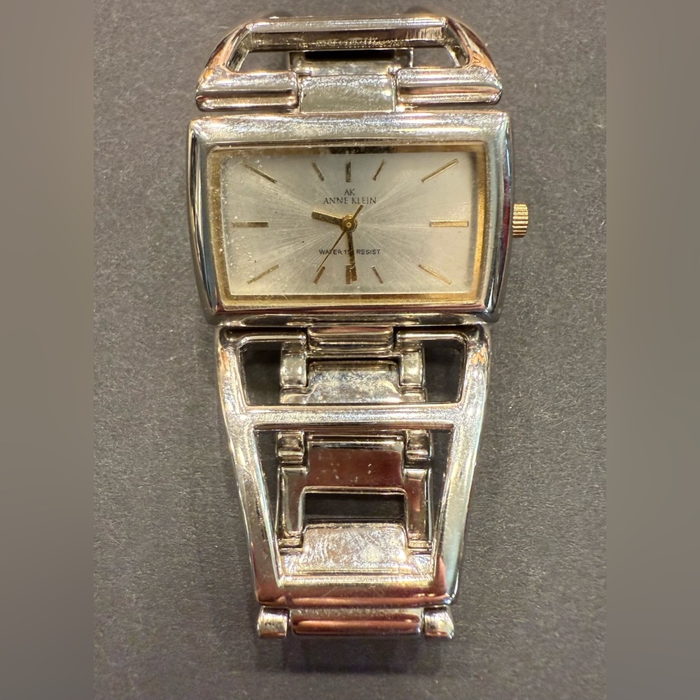 Anne Klein Silver And Gold Rectangular Watch - image 1